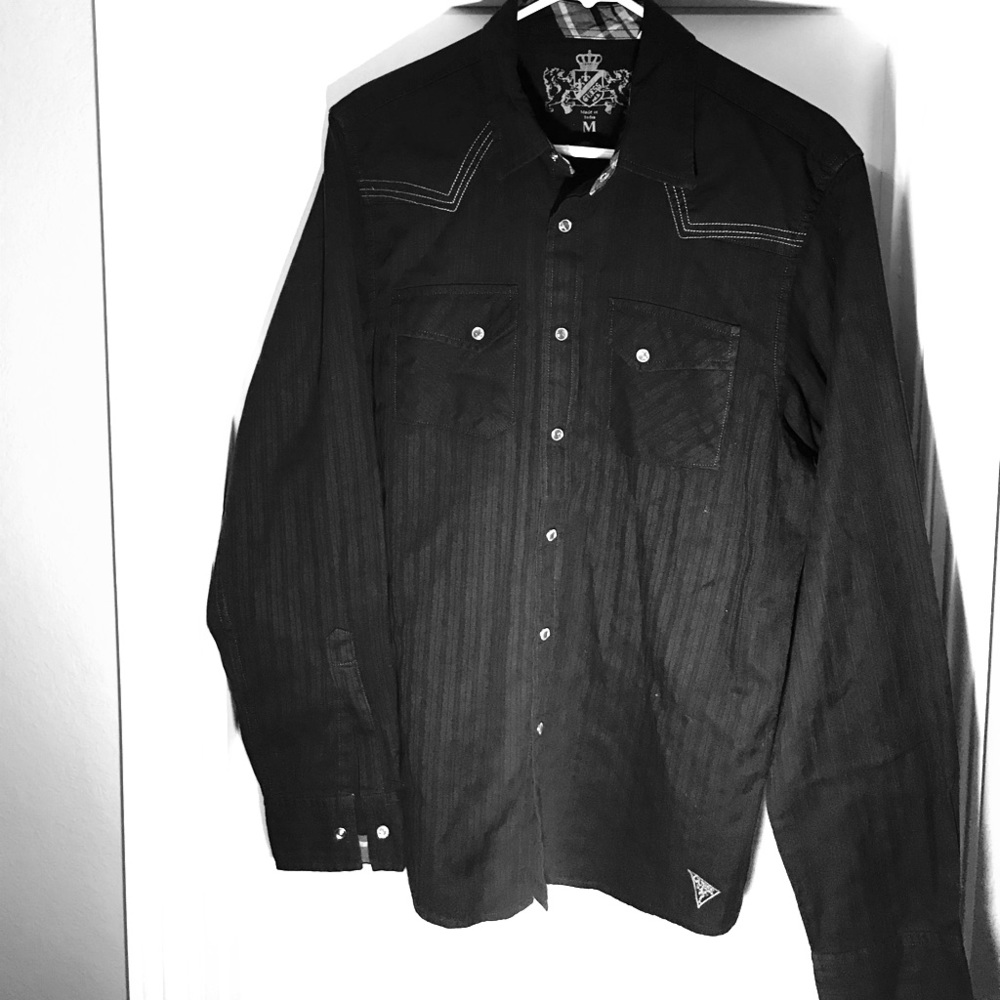 Guess Pearl Snap Dress Shirt